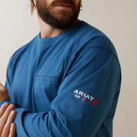 Ariat FR Air Crew T-Shirt-Key Largo Heather - Ironworkergear