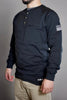 FR 3-Button Henley Shirt - Black - Ironworkergear