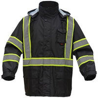 GSS Safety Class 3 Premium Non-Ansi Hooded Rain Coat #6007 - Ironworkergear