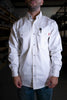 FR Pearl Snap Work Shirt - Phantom White - Ironworkergear