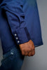 FR Western Style Pearl snap - Navy - With U.S Flag - Ironworkergear