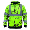 SafetyShirtz SS360° Backwoods Camo Yellow (Safety Green) Class 3 Type-R Reflective Safety Hoodie - Ironworkergear