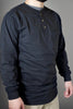 FR 3-Button Henley Shirt - Black - Ironworkergear