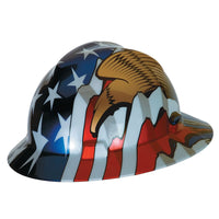 MSA V-gard Full Brim With USA Flag and Eagles #10071159 - Ironworkergear