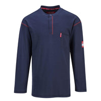Portwest BizFlame FR 3 Button Crew Neck TShirt - Ironworkergear
