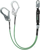 Safewaze Leading Edge 6' Energy Absorbing Lanyard: Dual Leg, Rebar Hooks - Ironworkergear