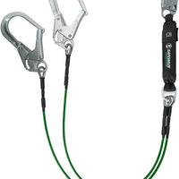 Safewaze Leading Edge 6' Energy Absorbing Lanyard: Dual Leg, Rebar Hooks - Ironworkergear
