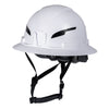 KLEIN TOOLS-Class E Type-2 Hard Hat, Full Brim Style with Chin Strap, White #60400T2