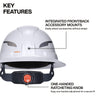 KLEIN TOOLS-Class E Type-2 Hard Hat, Full Brim Style with Chin Strap, White #60400T2
