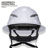 KLEIN TOOLS-Class E Type-2 Hard Hat, Full Brim Style with Chin Strap, White #60400T2