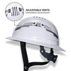 KLEIN TOOLS-Class C Type-2 Hard Hat, Vented Full Brim with Chin Strap, White #60401T2