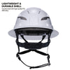 KLEIN TOOLS-Class C Type-2 Hard Hat, Vented Full Brim with Chin Strap, White #60401T2