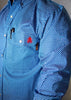 FR Pearl Snap Work Shirt - Royal Blue - Ironworkergear