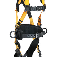 FallTech Journeyman Flex® Aluminum 3D Construction Belted Full Body Harness, Tongue Buckle Leg Adjustment #7035B - Ironworkergear