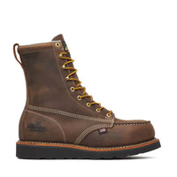 Thorogood American Heritage – 8″ Trail Crazy Horse Black Heel Safety Toe – Moc Toe MAXWear Wedge #804-4235