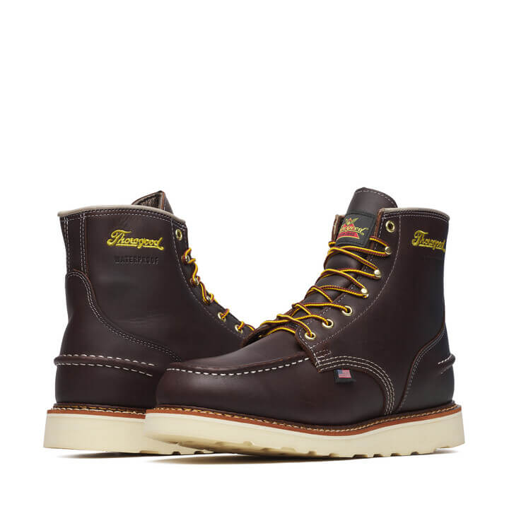 Thorogood 1957 Series 6″ Briar Pitstop Moc Toe MAXwear Wedge™ Boot #81