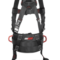 Falltech FT-Iron 3D-Ring Construction Belted Full Body Harness, Tongue Buckle Leg Adjustment #8144 - Ironworkergear