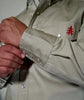 FR Western Style Pearl Snap - Khaki - Ironworkergear