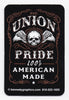 Union Pride, 100% American Made Hard Hat Sticker #S101 - Ironworkergear