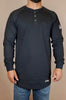 FR 3-Button Henley Shirt - Black - Ironworkergear