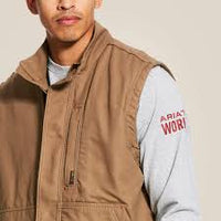 Ariat Men's FR Workhorse Insulated Vest Khaki #10024031 - Ironworkergear