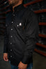 FR Western Style Pearl Snap - Black - Ironworkergear