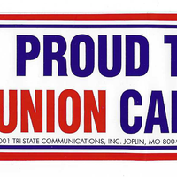 Proud to be a Union Carpenter Bumper Sticker #BP-203 - Ironworkergear