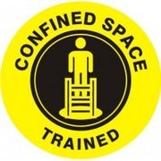 Confined Space Trained Hard Hat Sticker #HMR-153 - Ironworkergear