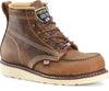 Carolina Men's 6" Domestic Dark Brown Steel Toe, Moc Toe Wedge Work Boot #CA7811 - Ironworkergear