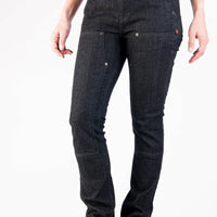 Dovetail Women's Workwear Maven Slim Heathered Black Denim - Ironworkergear