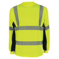 GGS FrogWear® HV Premium Athletic High-Visibility Long-Sleeved Shirt with Breathable Black Mesh - GLO-225LS - Ironworkergear