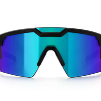 Heat Wave Future Tech Sunglasses: Black Frame/Galaxy Blue Lens Z87+ - HardHatGear