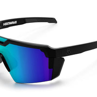 Heat Wave Future Tech Sunglasses: Black Frame/Galaxy Blue Lens Z87+ - HardHatGear