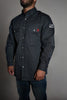 FR Pearl Snap Work Shirt - Reaper Black - With U.S Flag - Ironworkergear