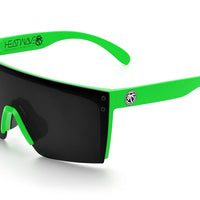 Heat Wave Lazer Face Sunglasses: Moto Green Frame/Black Lens Z87+