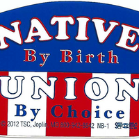 Native by Birth, Union by Choice Hard Hat Sticker #NB-1 - Ironworkergear