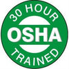 30 Hour OSHA Trained Hard Hat Sticker HM-126 - Ironworkergear