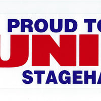 Proud to be Union Stagehand Bumper Sticker #BP-PTB-SH