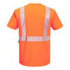 Portwest Class 2 Hi-Vis Contrast Short Sleeve T-Shirt #S196