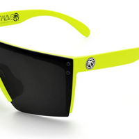 Heat Wave Lazer Face Sunglasses: Live Wire Frame/Black Lens Z87+ - Ironworkergear
