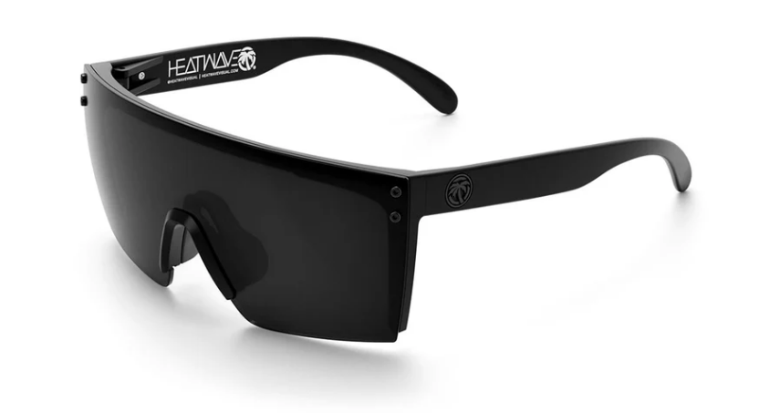 Heat Wave Lazer Face Sunglasses: Black Frame/Black Lens Z87+