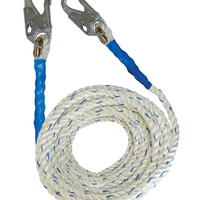 FallTech 5/8 Diameter Premium Polyester Blend Vertical Lifeline with Double-hooks - Ironworkergear