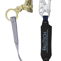 FallTech Hinged Trailing Rope Adjuster with 3' ViewPack® Energy Absorbing Lanyard #8358 (Discontinued) - Ironworkergear