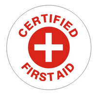Certified First Aid with Cross Hard Hat Marker HM-17 - Ironworkergear