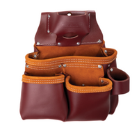 Sitegear SitePro 3-Pouch Pro Leather Tool Bag with Tape Holder #51-15018-DB