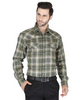Forge Fr Men's Sage Green Plaid Long Sleeve Shirt - MFRPLDS231 - Ironworkergear