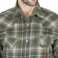 Forge Fr Men's Sage Green Plaid Long Sleeve Shirt - MFRPLDS231 - Ironworkergear