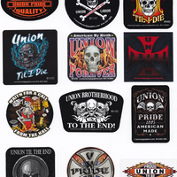 Union Hard Hat Sticker Mix 1 - Skulls, Flames & Crosses - Ironworkergear