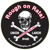 Rough On Rats Skull & Cross Bone Hard Hat Sticker #S72 - Ironworkergear