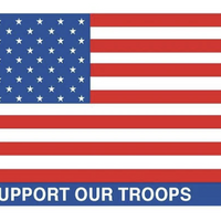Support Our Troops Hard Hat Sticker #FF23 - Ironworkergear